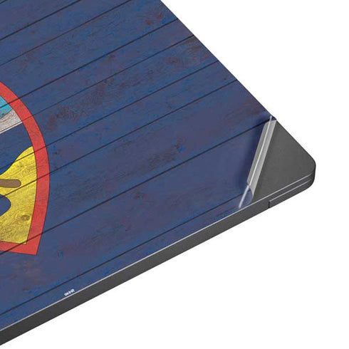 Guam Flag Dark Wood Surface Laptop 7 13.8in Skin